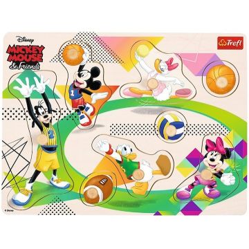 Puzzle din lemn  Trefl - Mickey Mouse și prietenii, 8 piese