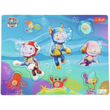Puzzle din lemn  Trefl - Patrula Cățelușilor Subacvatică,  8 piese