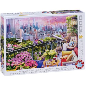 Puzzle Eurographics din 1000 piese - Grădină pe acoperiș în New York