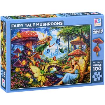Puzzle KS Games din 100 piese - Ciuperci de zână