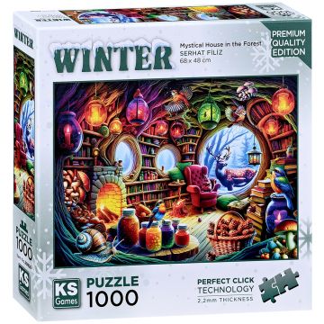 Puzzle KS Games din 1000 piese- Casă mistică în pădure