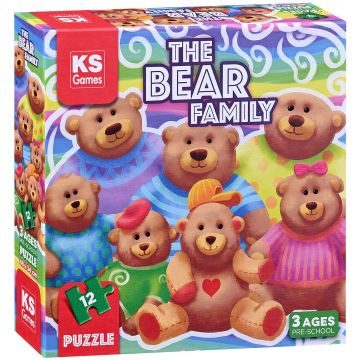 Puzzle KS Games din 12 piese- Familia de urși