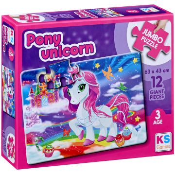 Puzzle KS Games din 12 piese- Ponei unicorn