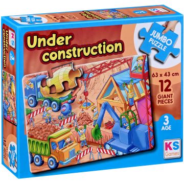 Puzzle KS Games din 12 XXL piese- Șantier de construcții