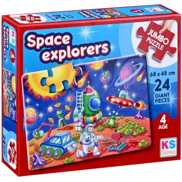 Puzzle KS Games din 24 XXL piese- Exploratori spațiali