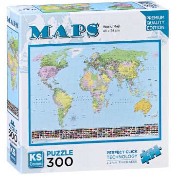 Puzzle KS Games din 300 piese - Harta lumii