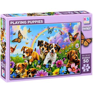 Puzzle KS Games din 50 piese - Căței jucăuși
