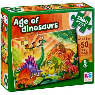 Puzzle KS Games din 50 XXL piese - Epoca dinozaurilor