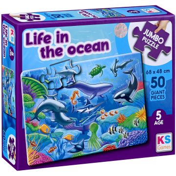 Puzzle KS Games din 50 XXL piese- Viața în ocean