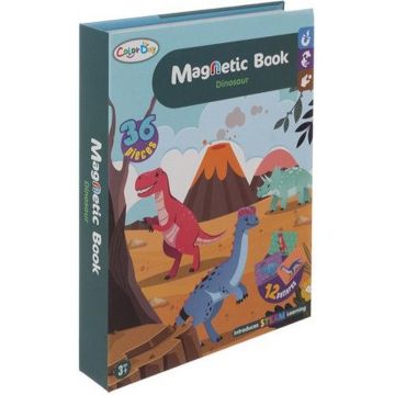 Puzzle magnetic Kruzzel - Dinozaurii, 36 piese