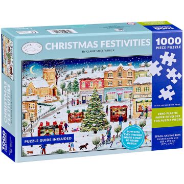 Puzzle Otter House din 1000 piese - Sărbători de Crăciun