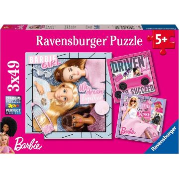 Puzzle pentru copii Ravensburger din 3 x 49 piese - Barbie