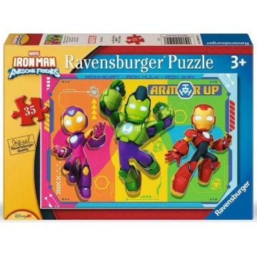 Puzzle pentru copii Ravensburger din 35 piese - Iron Man și prietenii săi incredibili
