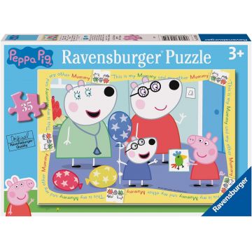 Puzzle pentru copii Ravensburger din 35 piese - Peppa Pig îi întâlnește pe părinții lui Penny
