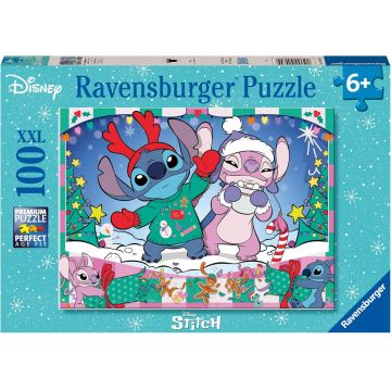 Puzzle Ravensburger din 100 XXL piese - Crăciunul lui Stitch