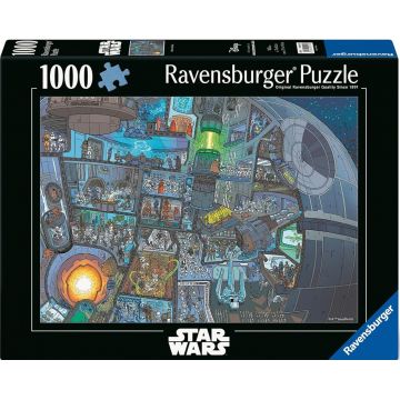 Puzzle Ravensburger din 1000 de bucăți  - Războiul Stelelor: Unde este Wookiee-ul?
