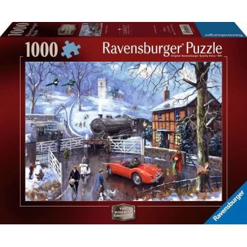 Puzzle Ravensburger din 1000 de bucăți  - Trecere cale ferată
