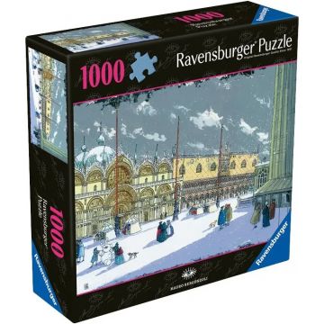 Puzzle Ravensburger din  1000 piese - Zăpadă în Veneția