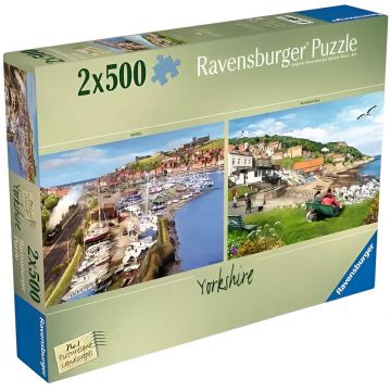 Puzzle Ravensburger din 2 х 500 piese - Yorkshire-ul pitoresc