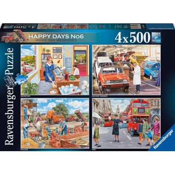 Puzzle Ravensburger din 4 х 500 piese - Amintiri din ziua de muncă