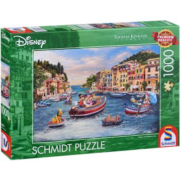 Puzzle Schmidt din 1000 piese - Mickey și Minnie în Italia