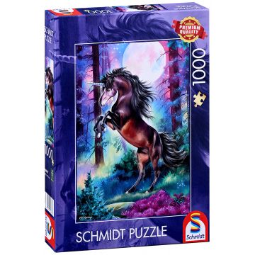 Puzzle Schmidt din 1000 piese - Unicorn pe lună plină