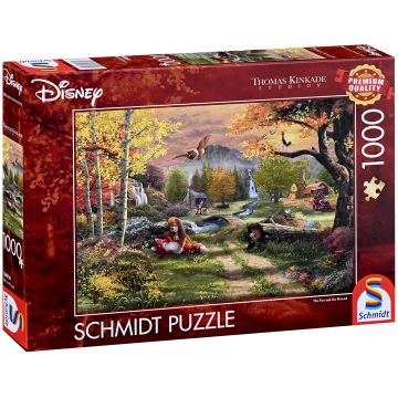 Puzzle Schmidt din 1000 piese - Vulpea și câinele