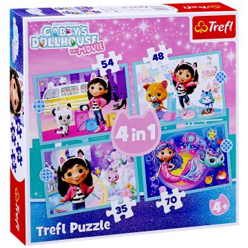 Puzzle Trefl 4 în 1 - Marea aventură a lui Gabi