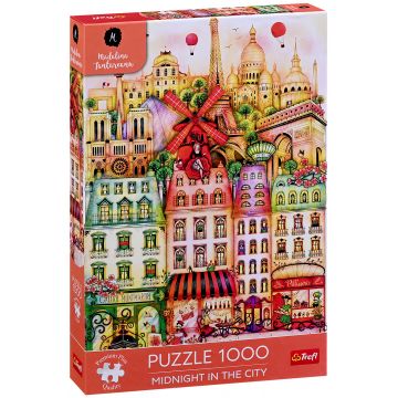 Puzzle Trefl din  1000 de piese    - Miezul nopții la Paris