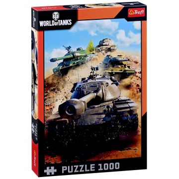 Puzzle Trefl din  1000 de piese    - World of Tanks: Tancuri în luptă