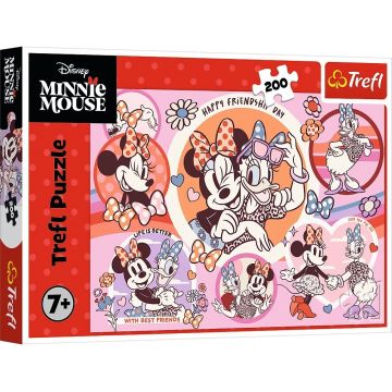Puzzle Trefl din 200 piese - Obiceiurile lui Minnie Mouse