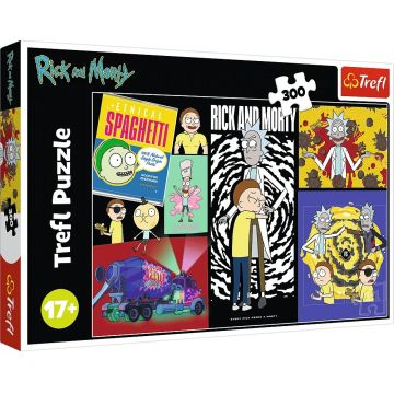 Puzzle Trefl din 300 piese - Rick și Morty: Loc ciudat în galaxie