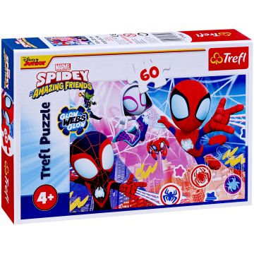 Puzzle Trefl din 60 piese - Aventură eroică cu Spidey
