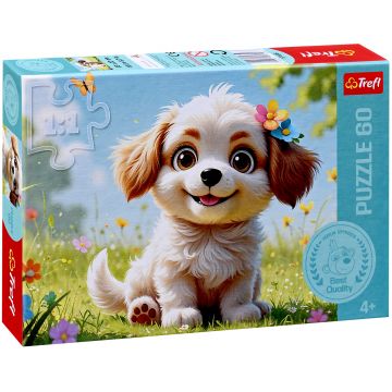 Puzzle Trefl din 60 piese - Cățeluș drăguț