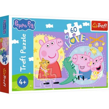 Puzzle Trefl din 60 piese- Purcelușa Peppa
