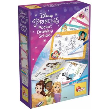 Set creativ Lisciani Giochi - Disney Princess, școală de desen de buzunar