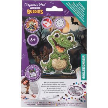 Set de broderie cu diamante Craft Buddy - Crystal Art Buddies: Aligator, 7 piese