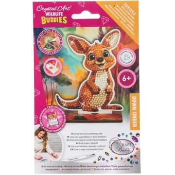 Set de broderie cu diamante Craft Buddy - Crystal Art Buddies: Cangur, 7 piese