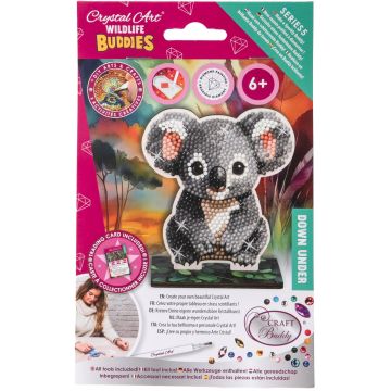 Set de broderie cu diamante Craft Buddy - Crystal Art Buddies: Koala, 7 piese