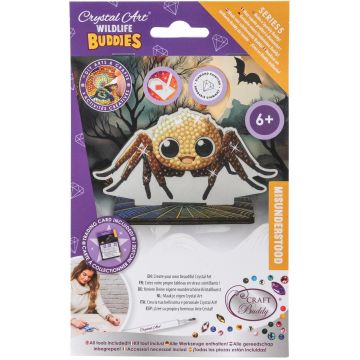 Set de broderie cu diamante Craft Buddy - Crystal Art Buddies: Păianjen, 7 piese