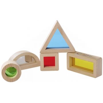 Set de joacă  Eichhorn - Cărămizi transparente Montessori, 5 bucăți