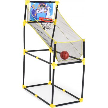 Set de joacă Moni Toys - Coș de baschet cu tabel electronic de marcat și minge