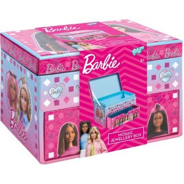 Trusă creativă Totum - Barbie,  Decorează o cutie de bijuterii
