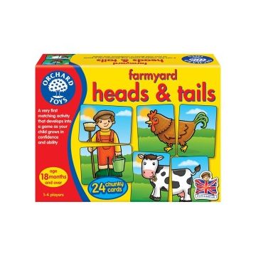 Joc educativ asociere Prietenii de la ferma FARMYARD HEADS & TAILS