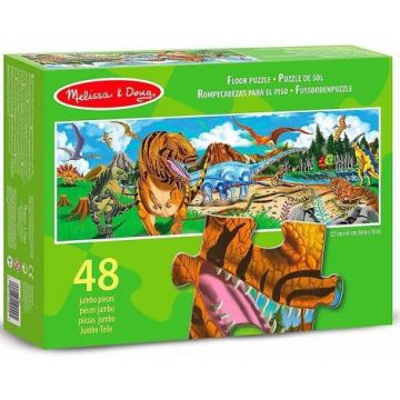 Melissa&Doug - Puzzle de podea Taramul Dinozaurilor 48 pcs