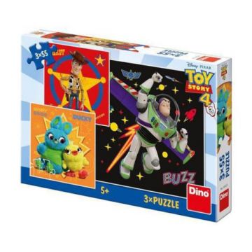 Puzzle 3 in 1 - toy story 4 (55 piese)