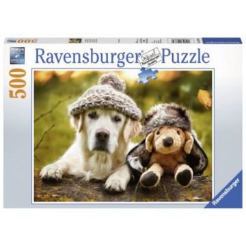 Puzzle Caine Cu Palarie, 500 Piese