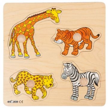Puzzle cu piese mari Animale din Africa - Educo