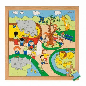 Puzzle din lemn 64 piese La Zoo