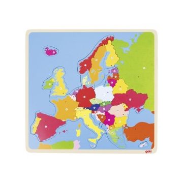 Puzzle din lemn, Harta Europei, 35 piese